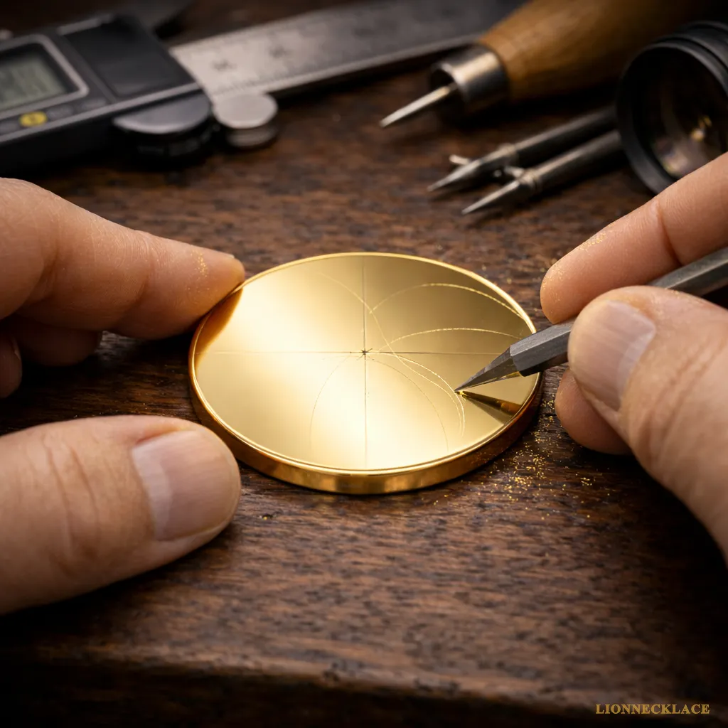 Craftsmanship – engraving the first strokes on gold Jewelry artisan craftsmanship – engraving the first strokes on gold