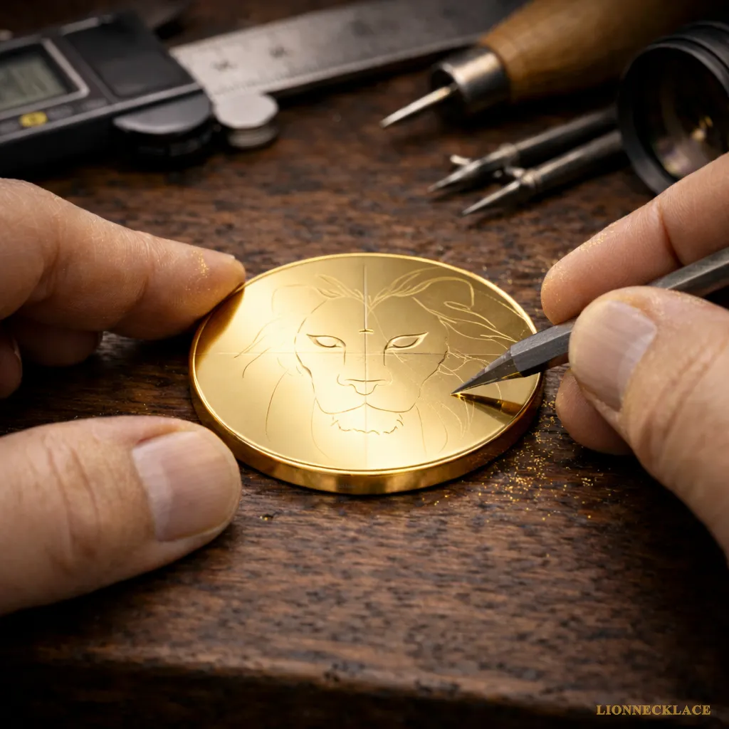 Craftsmanship – carving a lion’s head Jewelry artisan craftsmanship – carving a lion’s head in gold