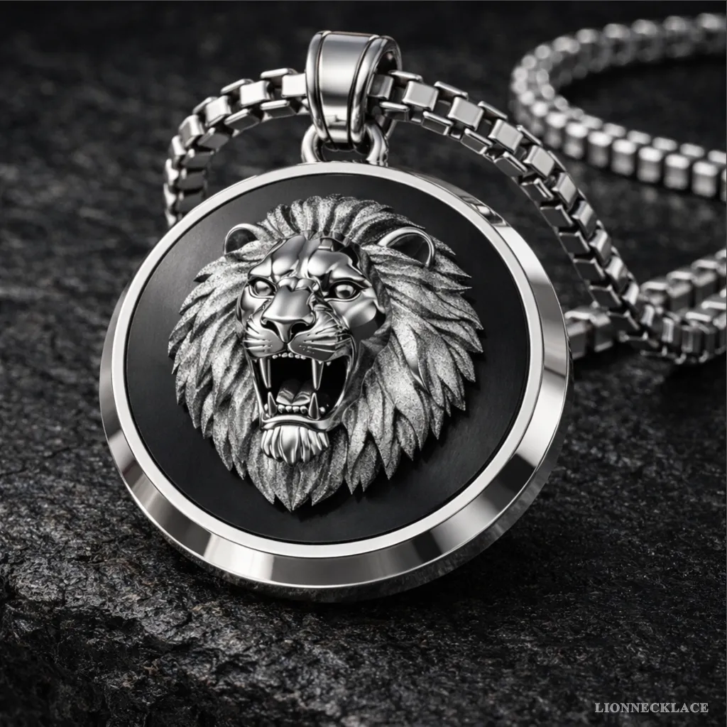 Lion’s Roar Silver Relief Medallion – Black Inlay Edition 01 Lion’s Roar Silver Relief Medallion – Black Inlay Edition 01